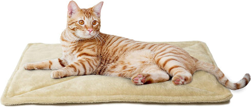Furhaven ThermaNAP Self-Warming Cat Bed, Cream, Small - Washable & Reflects Body Heat