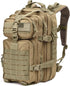 Tru Salute 45L Military Tactical Backpack, Large Army 3 Day Assault Pack Molle Bugout Bag (Tan)
