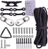 Kayak Canoes Anchor Trolley Kit System with Pulleys, Pad Eye Cleats, Ring, 30 Feet of Rope