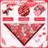 24 Pcs Valentine's Day Dog Bow Set includes 10 Pcs 4th of July Dog Bow Ties and 10 Pcs Dog Neckties, 4 Dog Bandana with Adjustable Pet Grooming Accessories for Dogs Cats (Romantic Patterns)