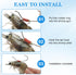 10pcs OROOTL Live Shrimp Hook, Luminous Shrimp Hooks Fishing Saltwater High Carbon Steel Fishing Hooks Barbed Live Bait
