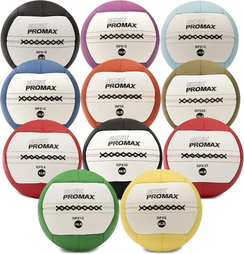 Champion Sports Rhino Promax Wall Balls - Soft Shell Non-Slip Grip for Weightlifting, Plyometrics, Cross Training