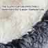 Round Hooded Dog Bed - Plush Cat Cave Self Warming Fluffy Pet Bed for Puppy and Kitty, Anti-Anxiety Donut Design