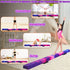 PreGymnastic 6FT/8FT/9.5FT 3-12, Folding Balance Beam for Kids Ages Foldable Gymnastics Floor Beam-Extra Firm Suede