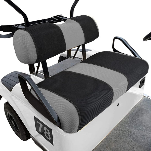 Golf Cart Front Seat Cover for Club Car DS (2000.5 and Up) - Durable Polyester Fabric, Breathable Washable Seat Cover