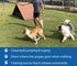 POLE-35 inches) Interactive Flirt Pole Toy for Dogs Chase and Tug of War,Durable Teaser Wand with Pet Fleece Rope