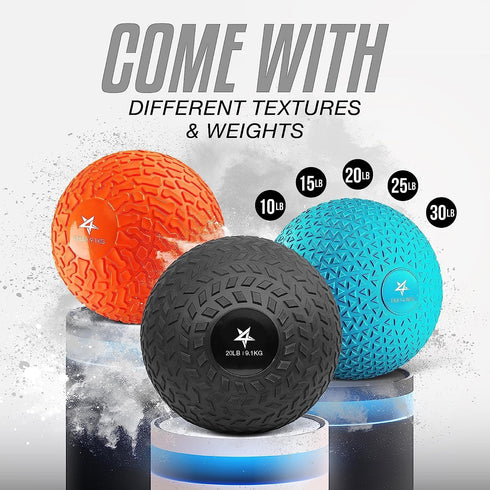 Yes4All 12lbs Slam Ball, No-Bounce Ball for Exercise, Cross Training and Core Strength Workout - Triangle Black