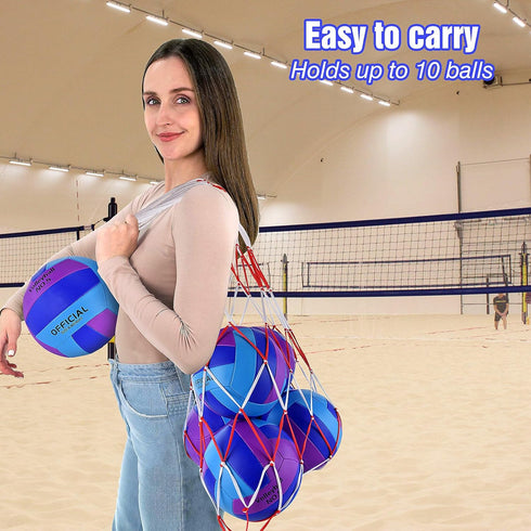 6 Pack 5, Volleyballs Official Size Soft Bulk Recreational Volley Balls with Pump and Net Bag for Indoor Outdoor Beach