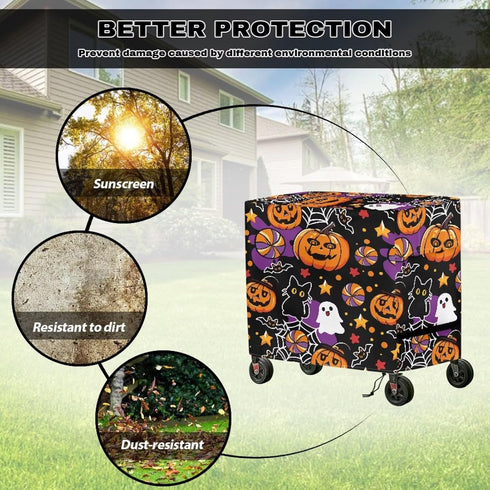 Sarogrorin 80qt Rolling Cooler Cart Cover with Adjustable Drawstring Heavy Duty Durable Outdoor Cooler Cover for Party