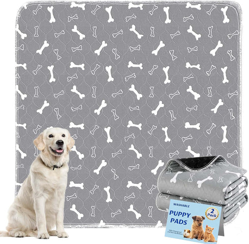 Washable Pee Pads for Dogs, 2 Pack Dog Pee Pads Washable, Waterproof