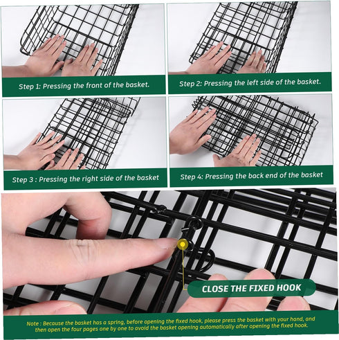 Luxshiny Foldable Bike Basket Rear Rack Storage Holder Capacity Steel Material Practical Gadget Holder for Bicycle