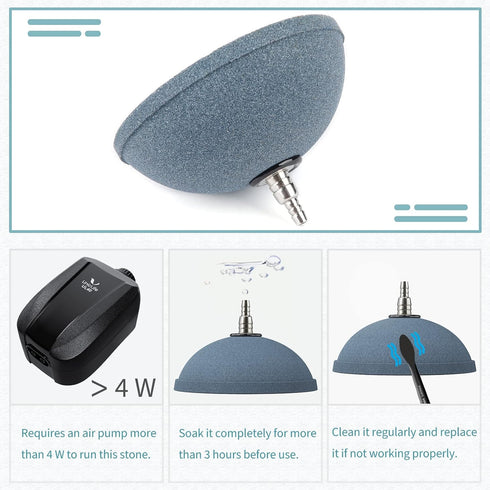 Pawfly Aquarium Air Stone, 4 Inch Bread, Fish Tank Oxygen Diffuser for Air Pump and DWC Reservoir