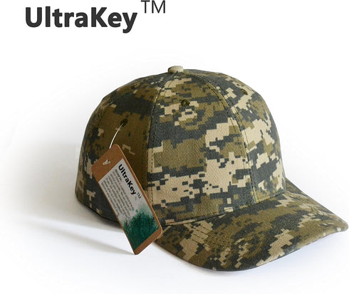 UltraKey Mens Womens Army Military Baseball Cap, Camouflage Hats for Outdoor Activities