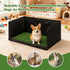 Bhyhok 15.7 23.6 35.4 Inch High Walls Dog Pee Pad Holder with Artificial Grass Foldable Indoor Dog Potty Tray * * Dogs