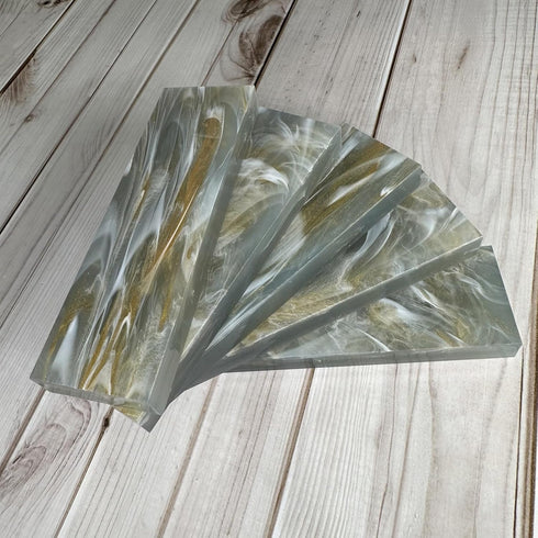 Pre-Cut Epoxy Resin Scales Blanks for Decorative Inlays in Guitar Bodies, Knife Handle, Gun Grips