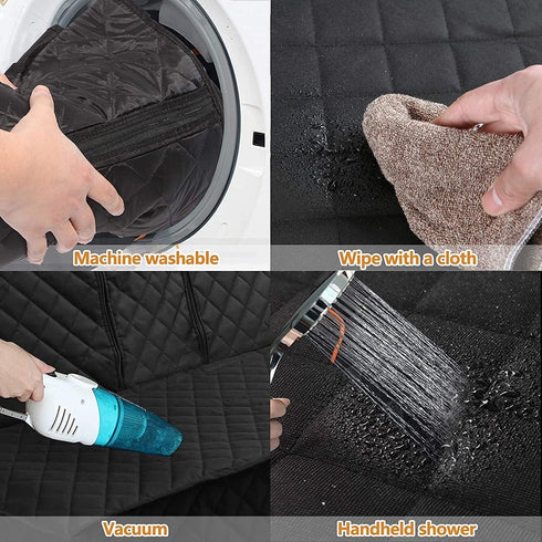 JSTHT Dog Car Seat Cover for Back Seat Waterproof Bench Seat Cover Protector Nonslip Durable Soft Pet Dog Back Seat