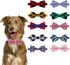 BWOGUE Plaid Dog Bow Ties - 10pcs Adjustable Bowties for Small Medium Large Dogs and Cats