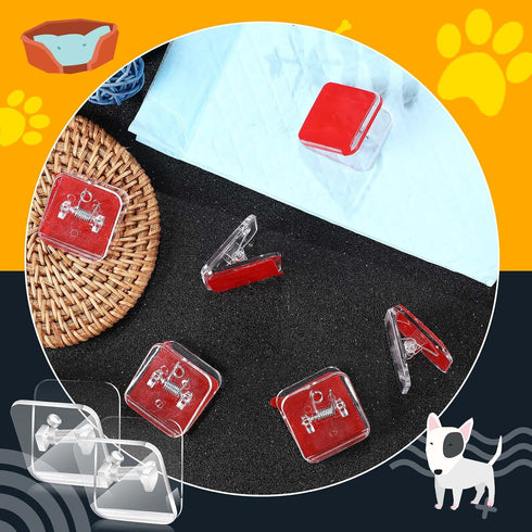 8 6 Pieces Wall Pee Pad Holder Clear Dog Potty Training Pad Holder Invisible Puppy Pad Holder Sticky Pee Pad Wall Clips