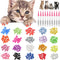 100pcs Cat Nail Caps Kitten Caps with 5pcs Adhesive Glue + 5pcs Applicators + Instruction
