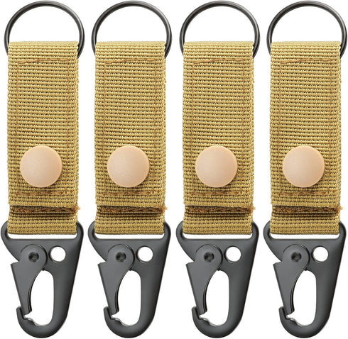 Tactical Molle Key Ring Gear Key Keeper Nylon Belt Keychain Clip Buckle for Molle Bags and Belts