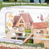 Mini&moe Hamster Platform - Small Animal Play Wooden Heigh Platform for Exercise Wheel Food Bowl Water Bottle and Other