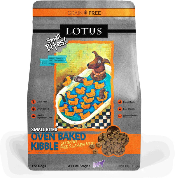 Lotus Small Bite Dry Dog Food, Duck, 4 lb