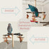 ROOJUNE 360 Finches) Bird Perch Rotating Perch with Natural Chew Toys - Spinning Bird Toys Cage Accessories- Parrot