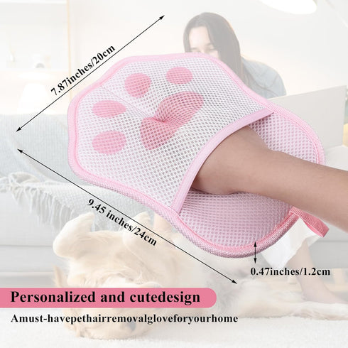 Ptwola Pet Hair Removal Glove - Reusable Electrostatic Pet Hair Removers for Dogs and Cats, Pets Grooming Needs, Magic