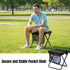 GQIRIL (13 10.6 Inch) Pocket Chair Folding for Adult - Foldable Handbag Camping Stool for Travel Fishing Hiking Queue