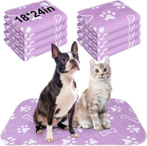 BEAUTYZOO 8 Pack Washable Pee Pads for Dogs, Reusable Puppy Pads for