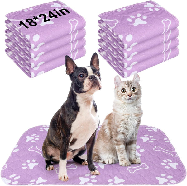 BEAUTYZOO 8 Pack Washable Pee Pads for Dogs, Reusable Puppy Pads for