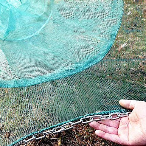 Lawaia Crawfish Trap Fish Trap Fishing Net Collapsible Crab Trap/Portable Minnow Trap Folded Cast Net with Float