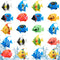 Weewooday 20 Pieces Artificial Moving Fishes - Plastic Floating Fish Ornament Aquarium Decorations for Fish Tank