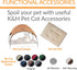 K&H Pet Products Elevated Cooling Outdoor Dog Bed - Portable Raised Dog Cot Replacement Cover Only - Taupe/Black Medium