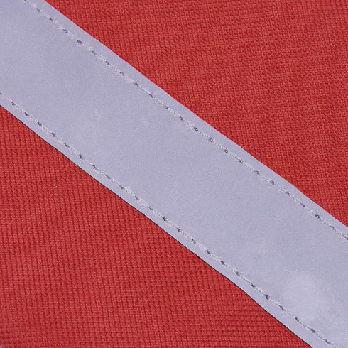 Safety Tow Flag with Webbing for Kayak, Boat, Bicycle, Truck Loads - Red with Reflective Band Travel Warning