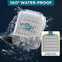 SF Plastic Fly Fishing Box, Waterproof Pocket, Double Side Clear Lid, Easy Grip Black Foam with Lanyard
