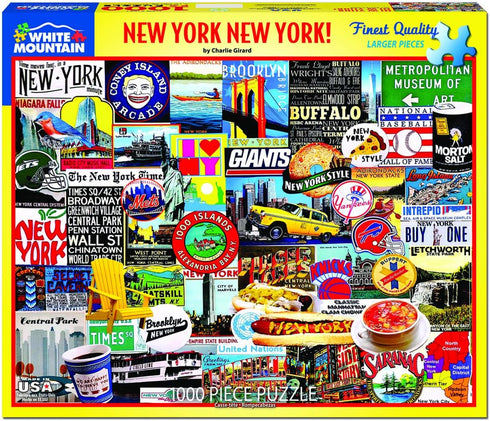 White Mountain Puzzles New York New York! - 1000 Piece Jigsaw Puzzle