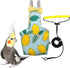 VANFAVORI Bird Diaper Harness Flight Suit Clothes with 80 Inch Flying Leash