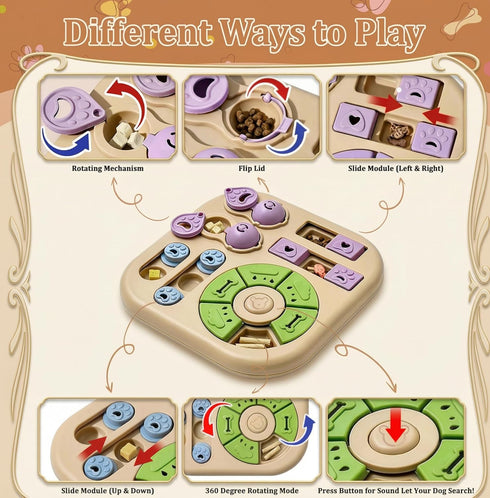 BELLEDO Interactive Dog Puzzle Toys for Smart Dogs - Mental Stimulation Puzzle Toys for Small & Medium Dogs, Treat