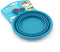 Messy Mutts Silicone Collapsible Bowl | Pet Travel Necessity | Portable Water or Food Dish | Pop Up Watering Bowl | Camping, Hiking, Walking Accessory | Large, 3 Cups | Blue
