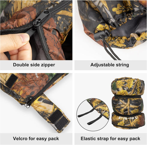 Night Cat Camping Sleeping Bag for Adults, 3 Seasons Portable Lightweight for Hiking, Indoor Outdoor, 5-15?