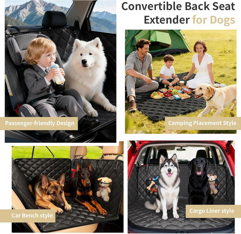 LEIMO KPARTS Seat,400lb Bottom-Detachable,600D Hammock Dog Car Seat Cover for Back Waterproof Dog Car Seat Cover Hard