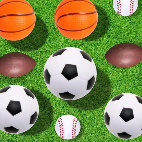 Urspasol 20 PCS Mini Soccer Stress Balls, 1.6 inch Foam Squeeze Balls, Small Sports Themed Party Favors for Kids