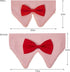 Blueberry Pet 5 Patterns Modern Pink Plaid Adjustable Dog Bandana Collar with Bow Tie, Small, Neck 12"-16"