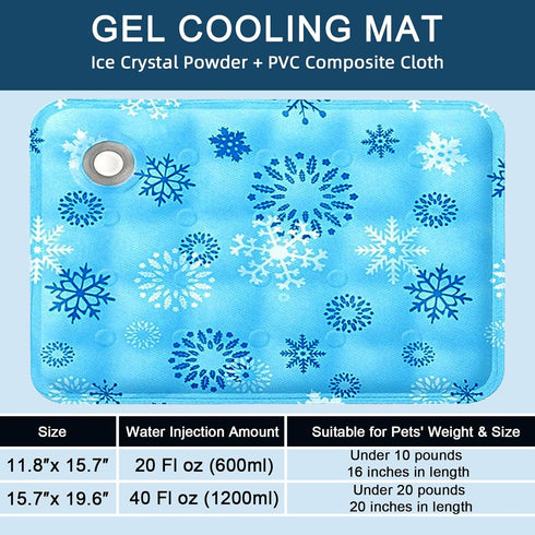 MeowAroma Summer 11.8 X15.7 Cooling Mat for Dogs and Cats, Foldable Gel Cooling Mat with Ice Crystal Powder, Blanket