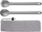 OUTXE Titanium Long Handle Spork and Spoon Set - 8.7-Inch Soup Spoon, Eco-Friendly for Camping