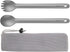 OUTXE Titanium Long Handle Spork and Spoon Set - 8.7-Inch Soup Spoon, Eco-Friendly for Camping
