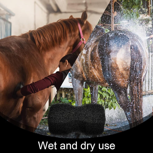 3 4.33 7.87 2.56 Inch Eaasty Pcs Horse Groomer Sponge Scrubber Massager Horse Grooming Brush Kit Supplies Large Soft