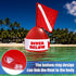 Oudain 2 Pcs Diver Below Floater with Inflatable Dive Flag, High Visibility Diving Safety Gear