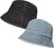 TSSGBL 2 Pack Cotton Denim Bucket Hats, Vintage Washed Packable Summer Trendy Beach Caps for Men Women